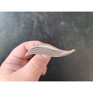 Samara 925 Sterling Silver Modernist Brooch Vintage